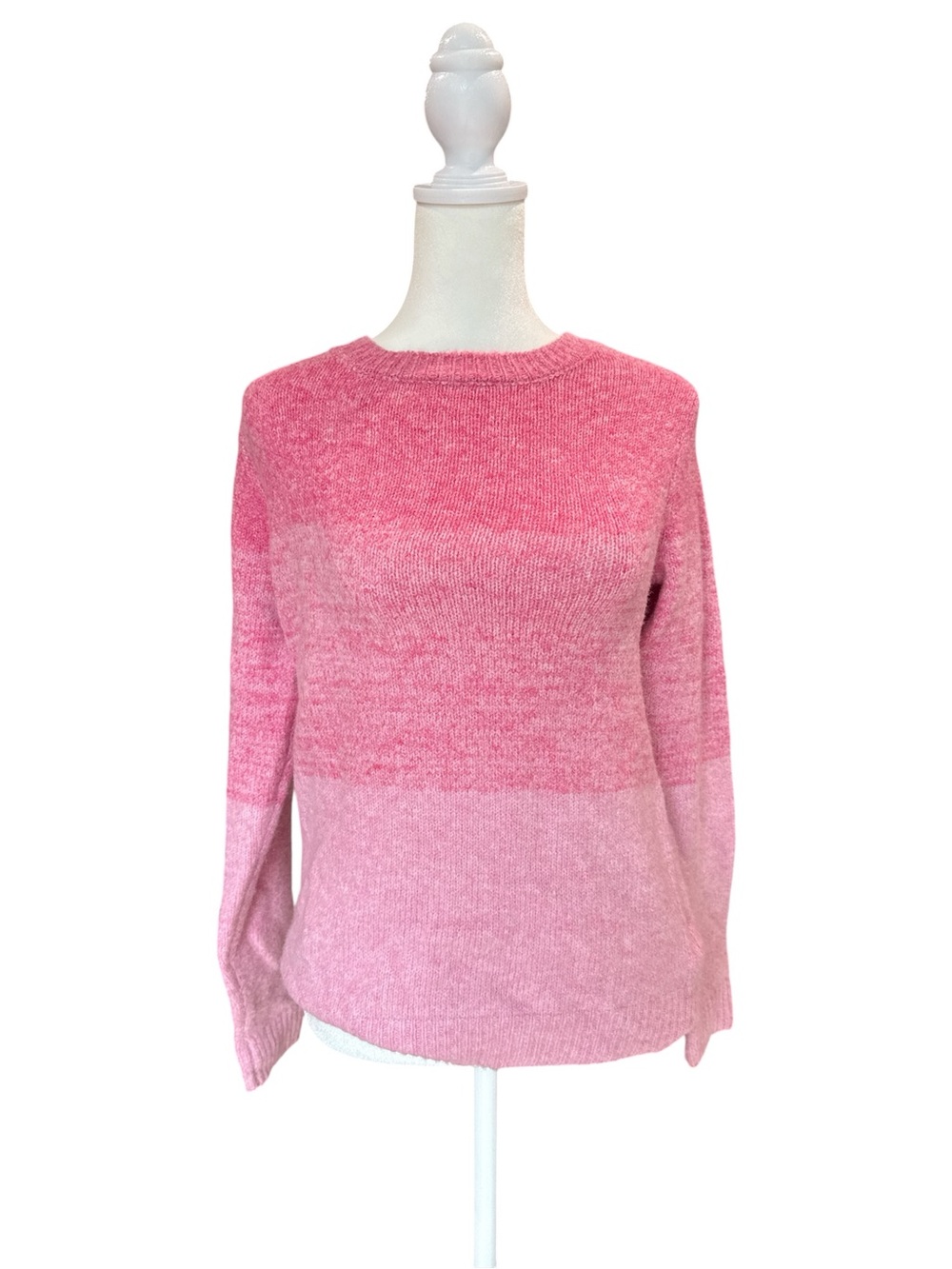 cupcakes & cashmere Pink Ombre Crewneck Sweater